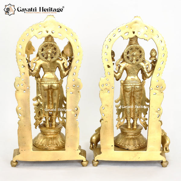 Brass Vishnu Laxmi Statue – Divine Blessings for Your Home | Gayatri Heritage