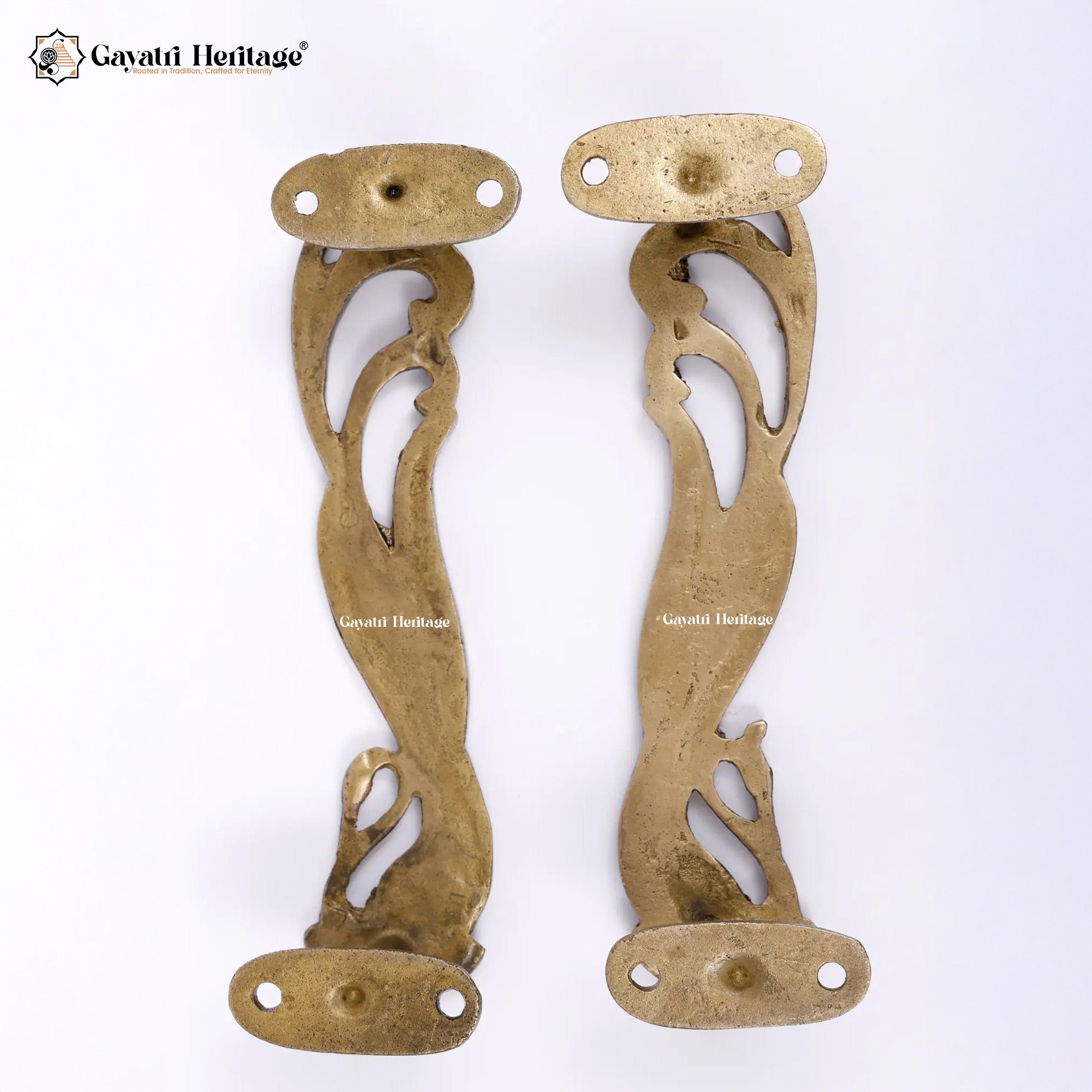 Brass Peacock Door Handle – Elegant & Traditional | Gayatri Heritage