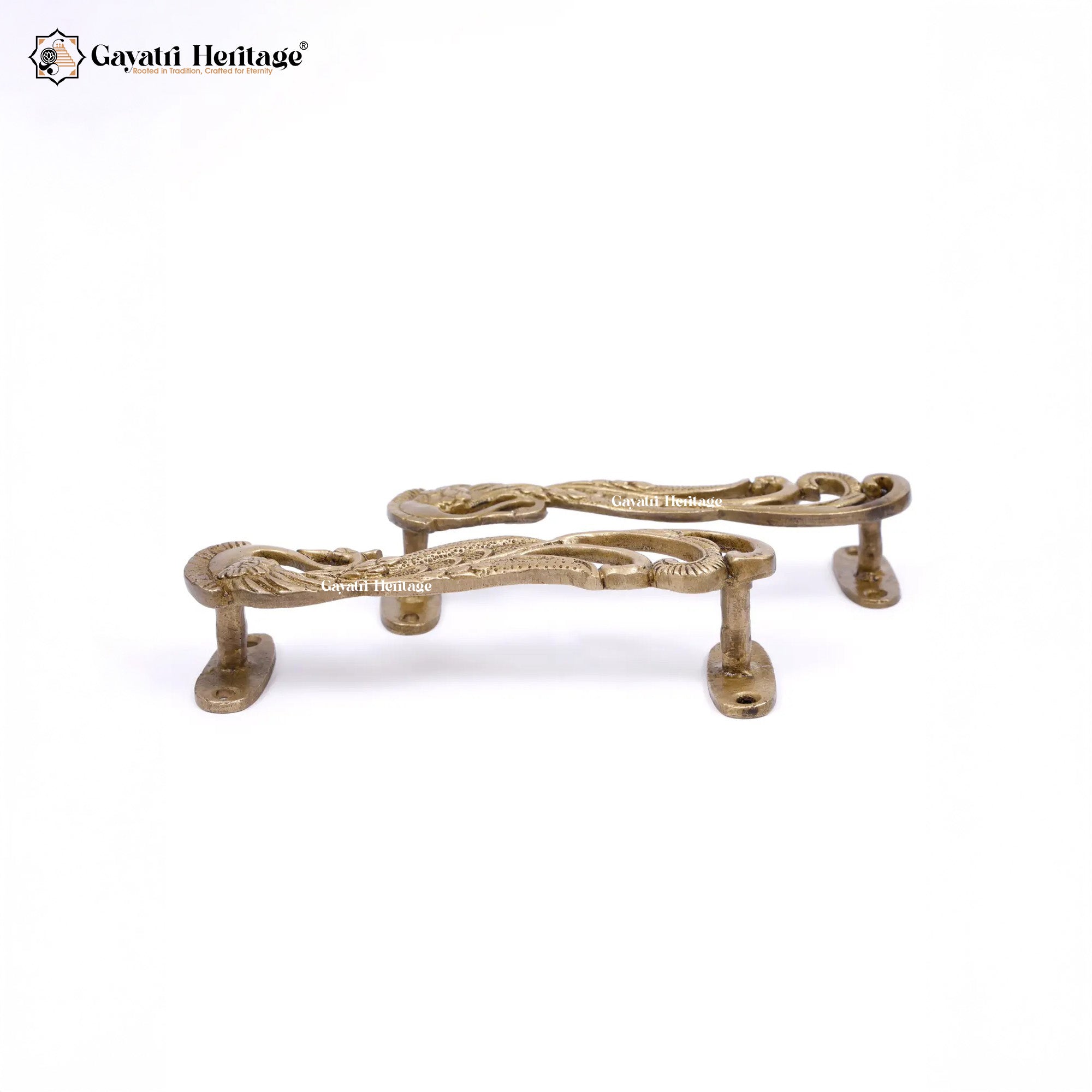 Brass Peacock Door Handle – Elegant & Traditional | Gayatri Heritage