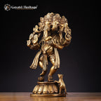 Brass Panchmukhi Ganesha – Antique Finish Charm | Gayatri Heritage