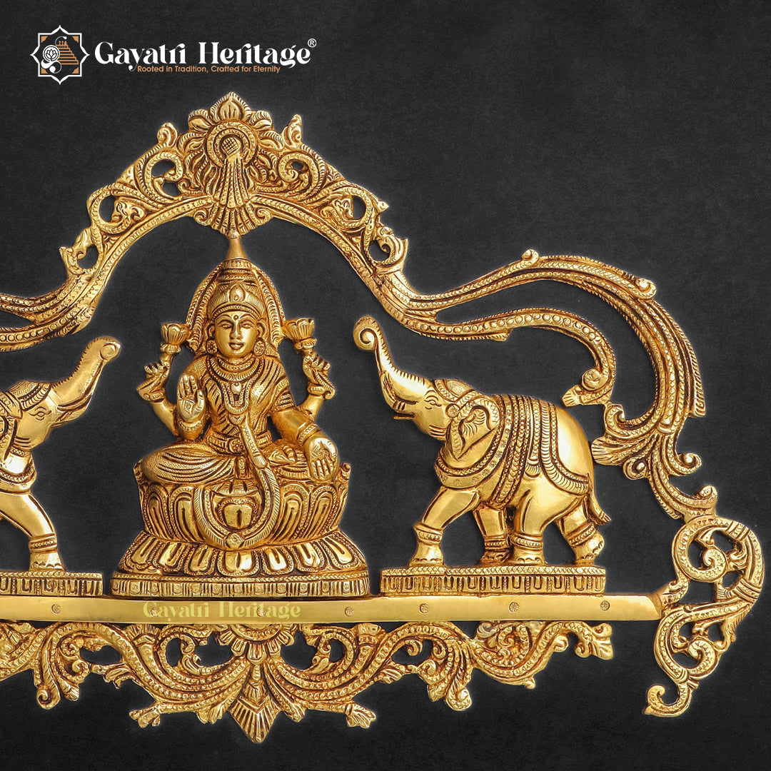 Brass Gaja Laxmi Wall Hanging – Symbol of Prosperity | Gayatri Heritage