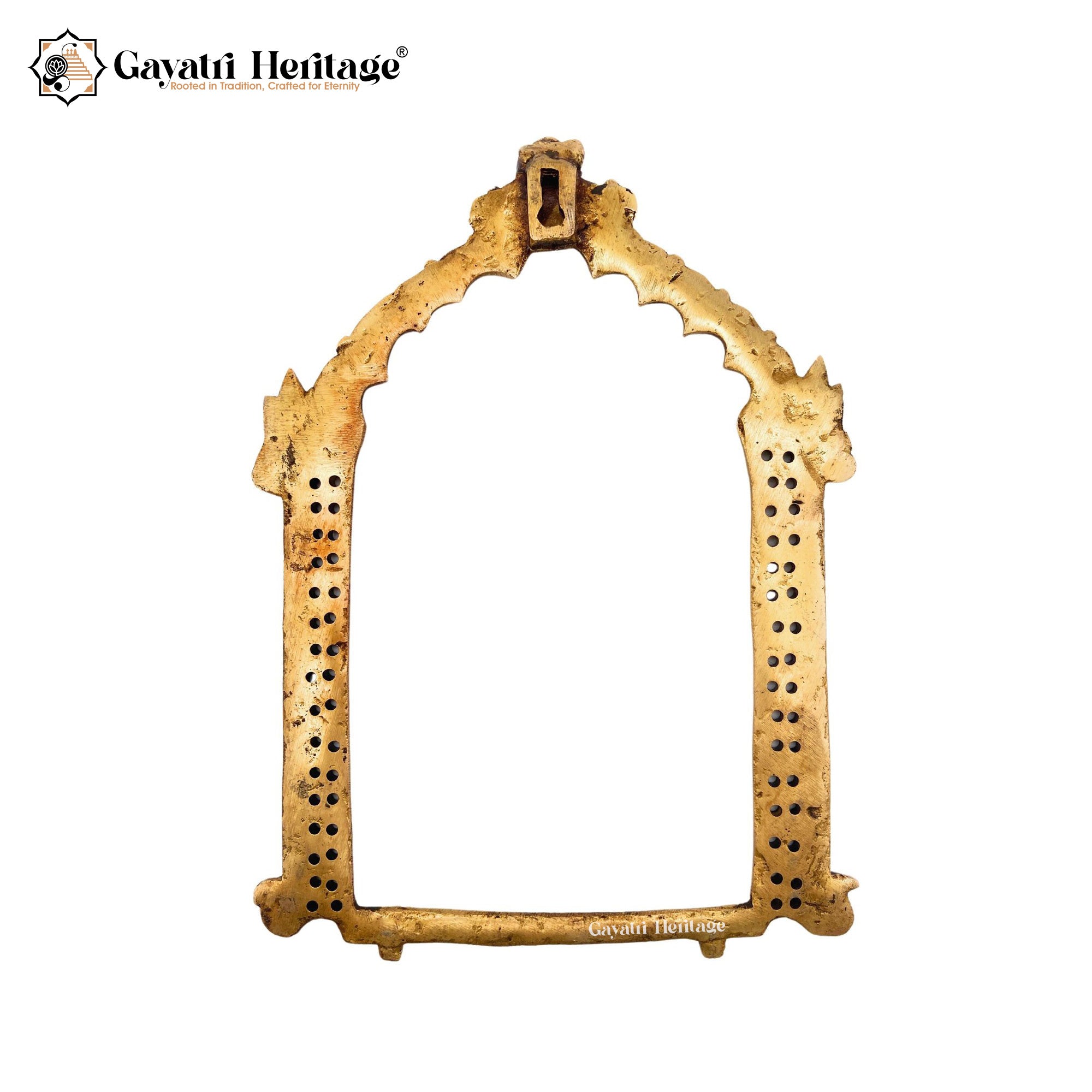 Brass Wall Decor Frame – Elegant Spiritual Art | Gayatri Heritage