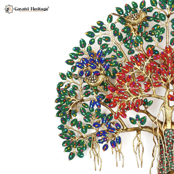 Brass Kalpvriksha with Stone Work – Sacred Tree Statue | Gayatri Heritage