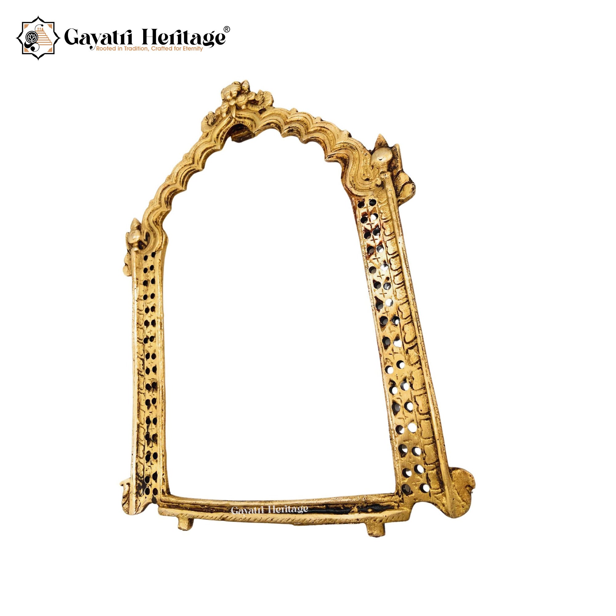 Brass Wall Decor Frame – Elegant Spiritual Art | Gayatri Heritage