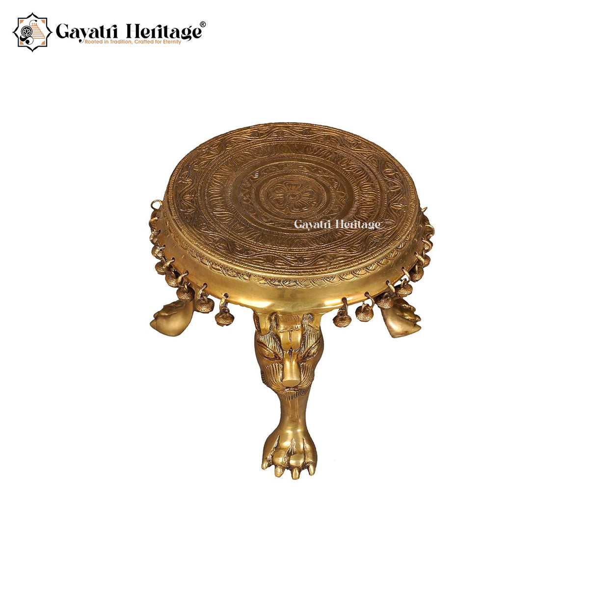 Brass Pooja Chowki – Traditional Religious Altar | Gayatri Heritage