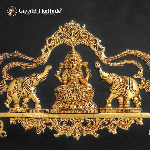 Brass Gaja Laxmi Wall Hanging – Symbol of Prosperity | Gayatri Heritage