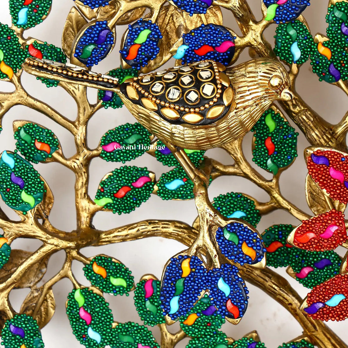 Brass Kalpvriksha with Stone Work – Sacred Tree Statue | Gayatri Heritage