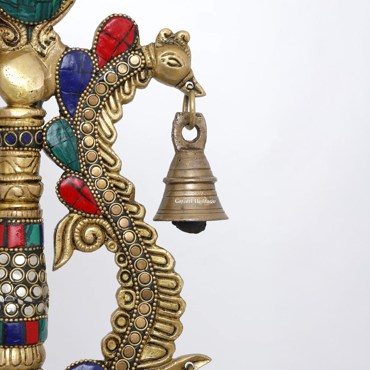 Brass Radha Krishna Jhula – Divine Stone Work Craft | Gayatri Heritage