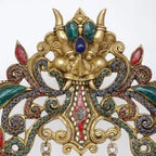 Brass Radha Krishna Jhula – Divine Stone Work Craft | Gayatri Heritage