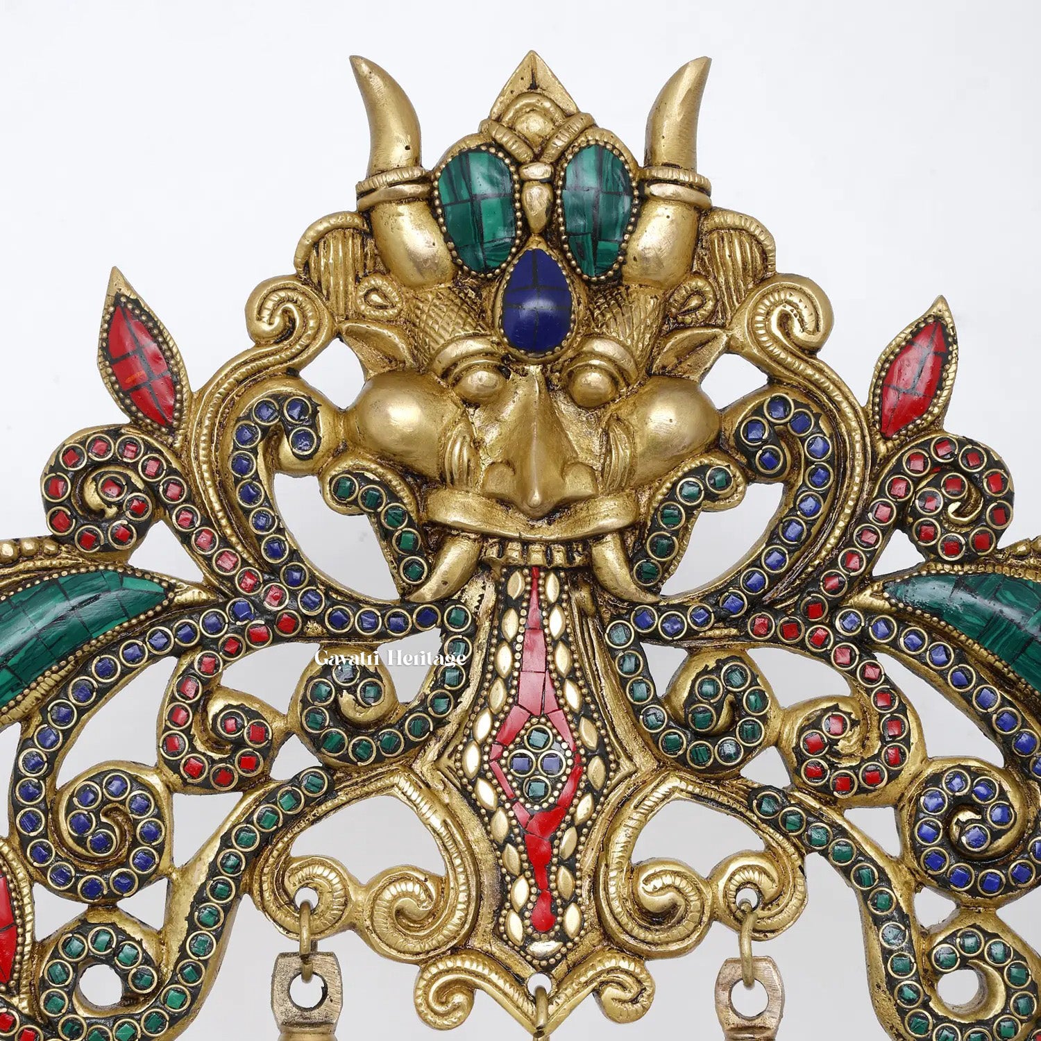 Brass Radha Krishna Jhula – Divine Stone Work Craft | Gayatri Heritage