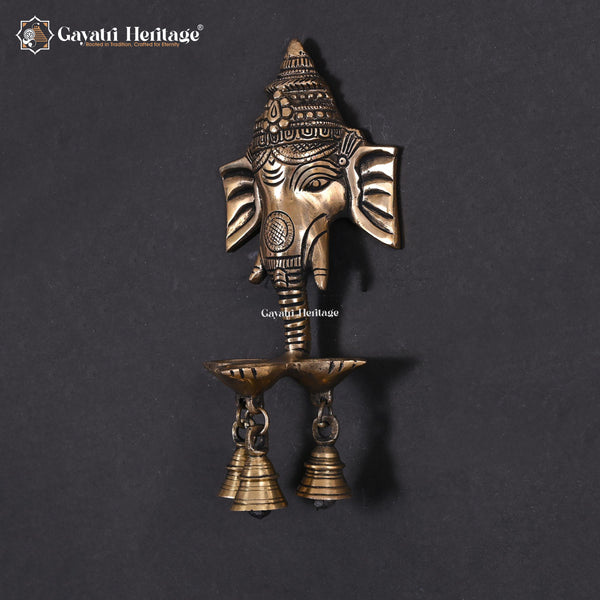 Brass Ganesh Wall Décor – Divine Charm with Bells | Gayatri Heritage