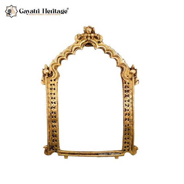 Brass Wall Decor Frame – Elegant Spiritual Art | Gayatri Heritage