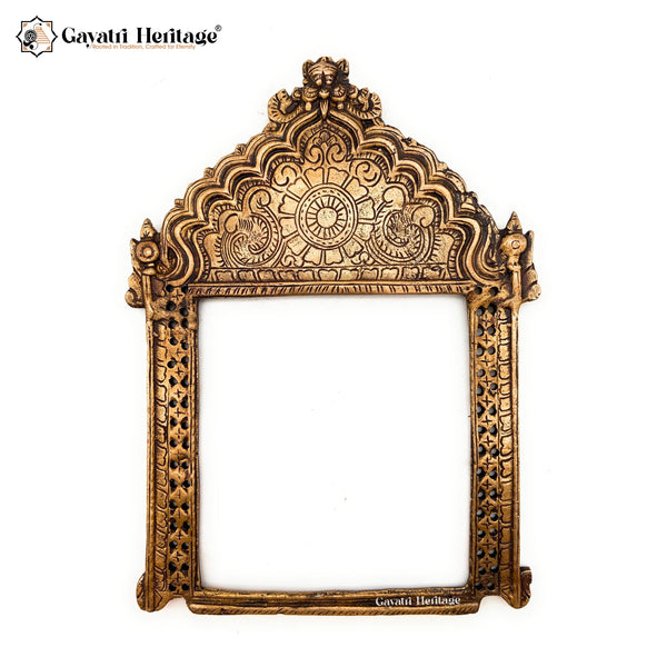 Brass Prabhavali Frame Wall Decoration – Elegant Spiritual Accent | Gayatri Heritage