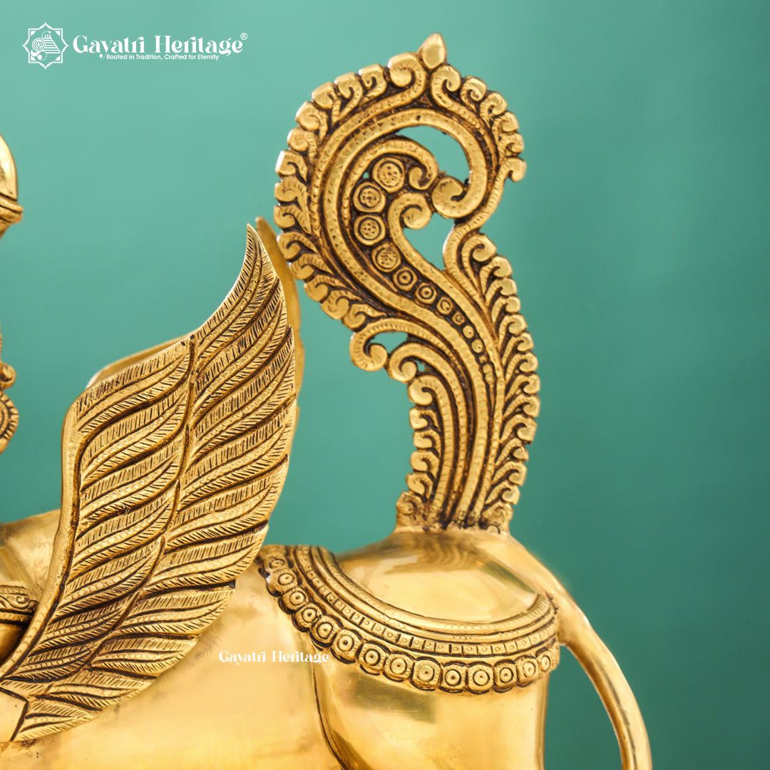Brass Kamadhenu Cow and Calf – Divine Blessings Symbol | Gayatri Heritage