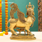 Brass Kamadhenu Cow and Calf – Divine Blessings Symbol | Gayatri Heritage