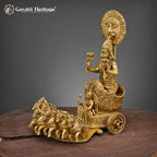 Brass Surya Rath – Divine Sun Chariot Sculpture