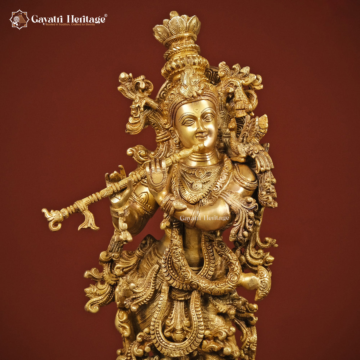 Brass Radha Krishna Statue – Divine Art for Your Home | Gayatri Heritage