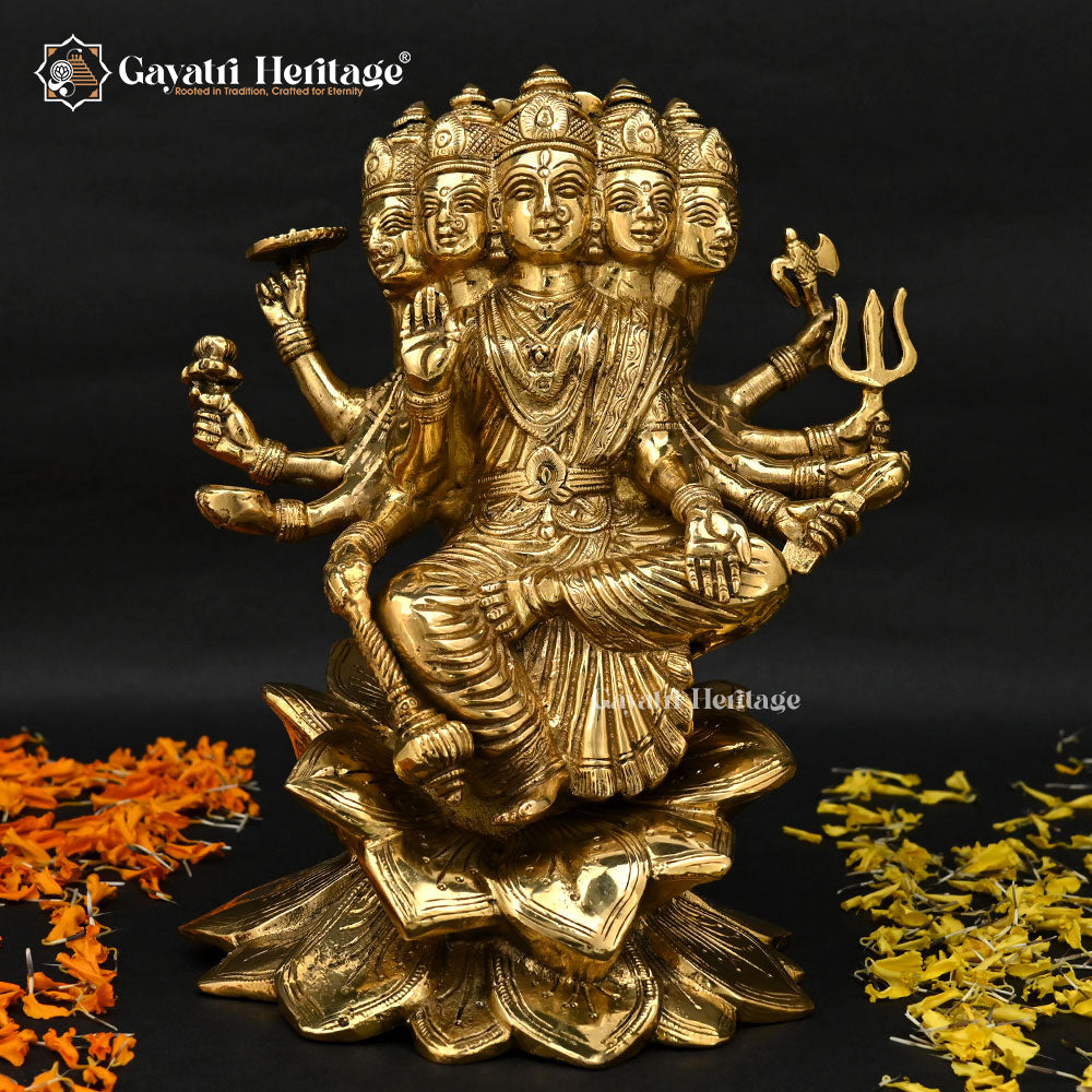 Brass Gayatri Devi Idol – Divine Goddess of Wisdom | Gayatri Heritage