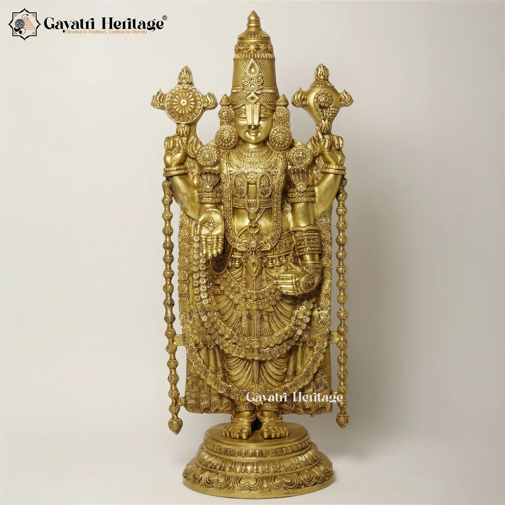 Brass Venkateshwara Statue – Divine Lord Tirupati Idol