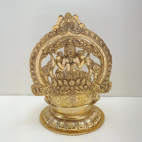 Huge Brass Lakshmi Lamp – Traditional Temple Diya | Gayatri Heritage