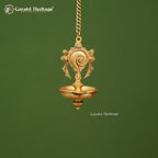Brass Shankh Chakra Diya – Spiritual Oil Lamp for Pooja | Gayatri Heritage