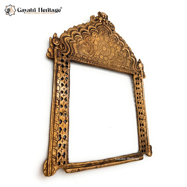 Brass Prabhavali Frame Wall Decoration – Elegant Spiritual Accent | Gayatri Heritage