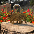 Brass Elephant Padlock – Vintage Design for Home Security | Gayatri Heritage
