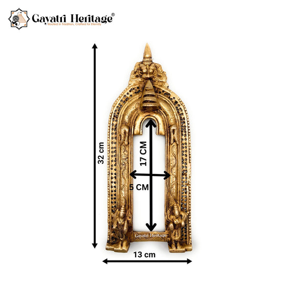 Brass Prabhavali Frame – Elegant Divine Wall Accent | Gayatri Heritage