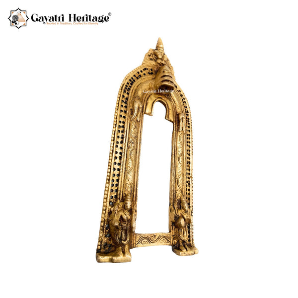 Brass Prabhavali Frame – Elegant Divine Wall Accent | Gayatri Heritage