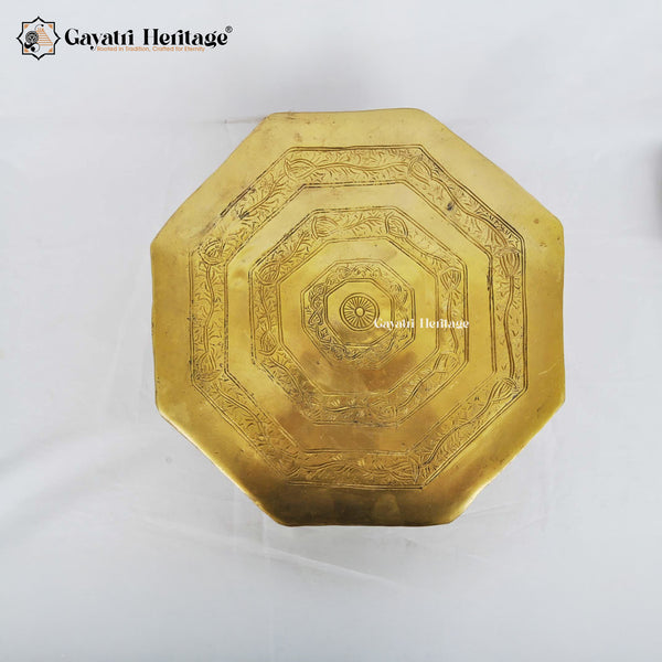 Brass Chowki – Elegant Religious Decor for Sacred Spaces | Gayatri Heritage