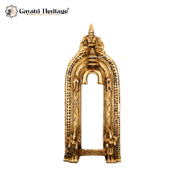 Brass Prabhavali Frame – Elegant Divine Wall Accent | Gayatri Heritage