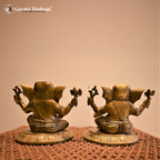 Brass Music Ganesha – Divine Harmony Figurine | Gayatri Heritage