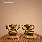 Brass Music Ganesha – Divine Harmony Figurine | Gayatri Heritage