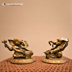 Brass Music Ganesha – Divine Harmony Figurine | Gayatri Heritage