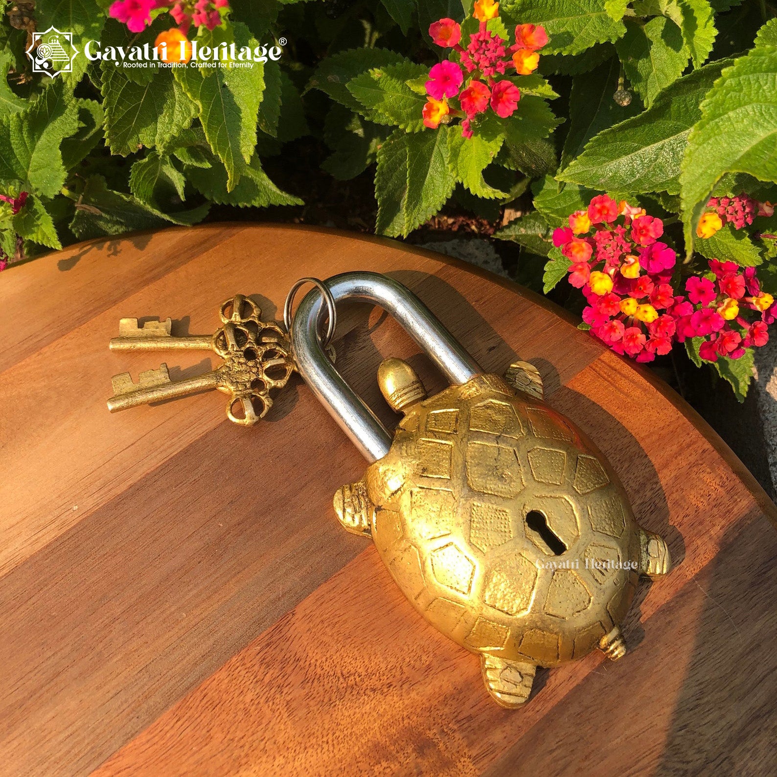 Brass Turtle Padlock – Unique Vintage Security | Gayatri Heritage