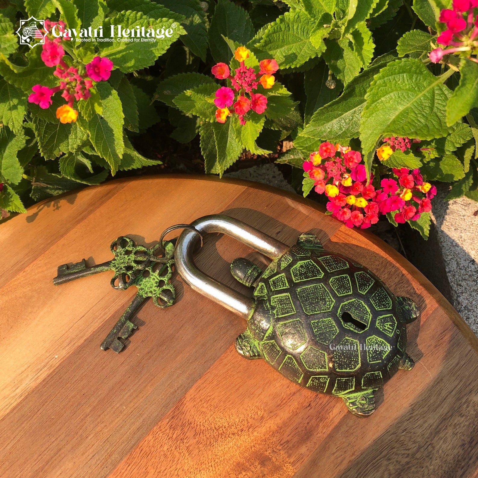 Brass Turtle Padlock – Unique Vintage Security | Gayatri Heritage