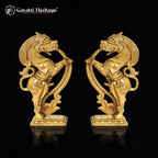 Brass Yali Statue (Pair) – Majestic Mythological Guardians | Gayatri Heritage