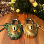 Brass Lion Face Padlock – Vintage Security Charm | Gayatri Heritage