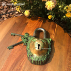 Brass Lion Face Padlock – Vintage Security Charm | Gayatri Heritage