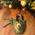 Brass Lion Face Padlock – Vintage Security Charm | Gayatri Heritage
