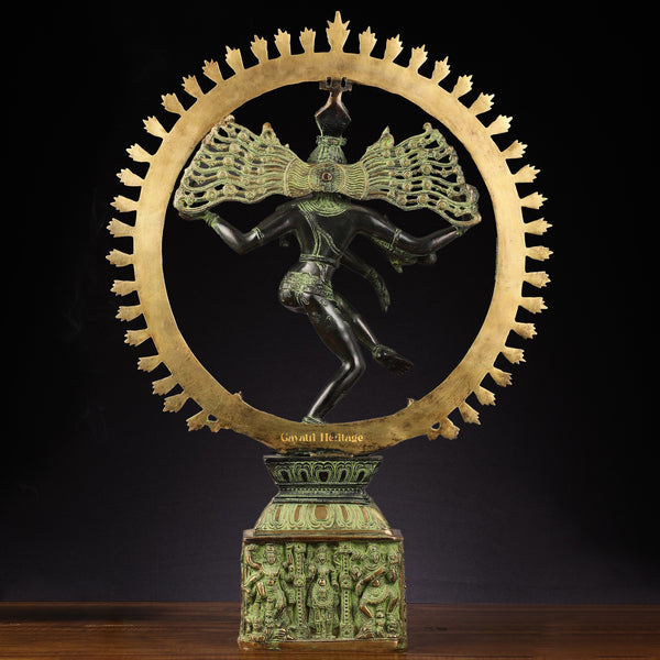 Brass Dancing Natrajan Sculpture – Symbol of Universal Rhythm | Gayatri Heritage