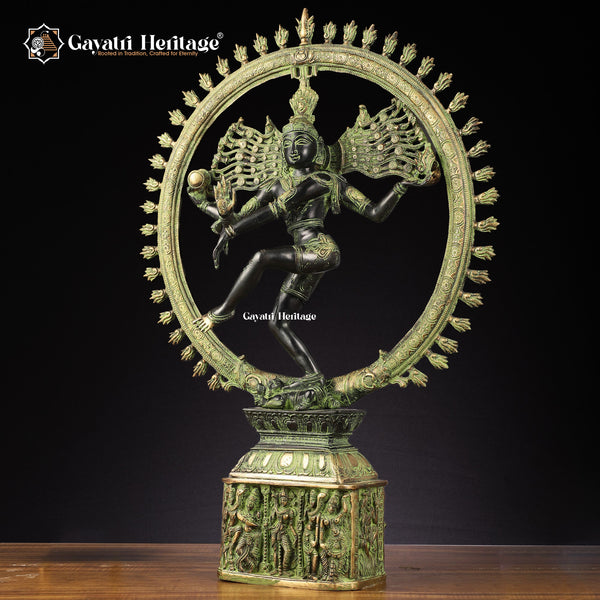 Brass Dancing Natrajan Sculpture – Symbol of Universal Rhythm | Gayatri Heritage