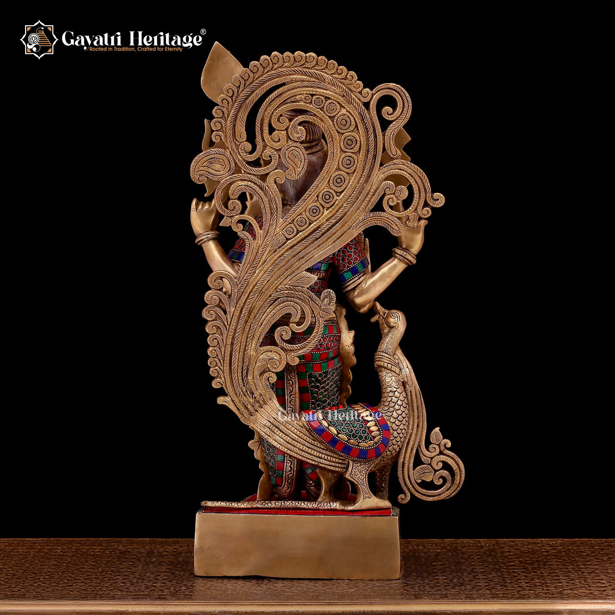 Brass Murugan Sculpture – Elegant Stone Work Décor | Gayatri Heritage