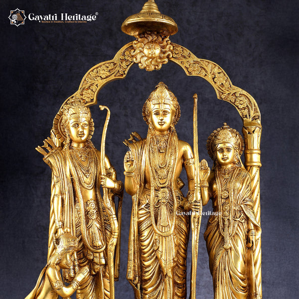 Brass Ram Darbar Statue – Divine Royalty in Brass | Gayatri Heritage