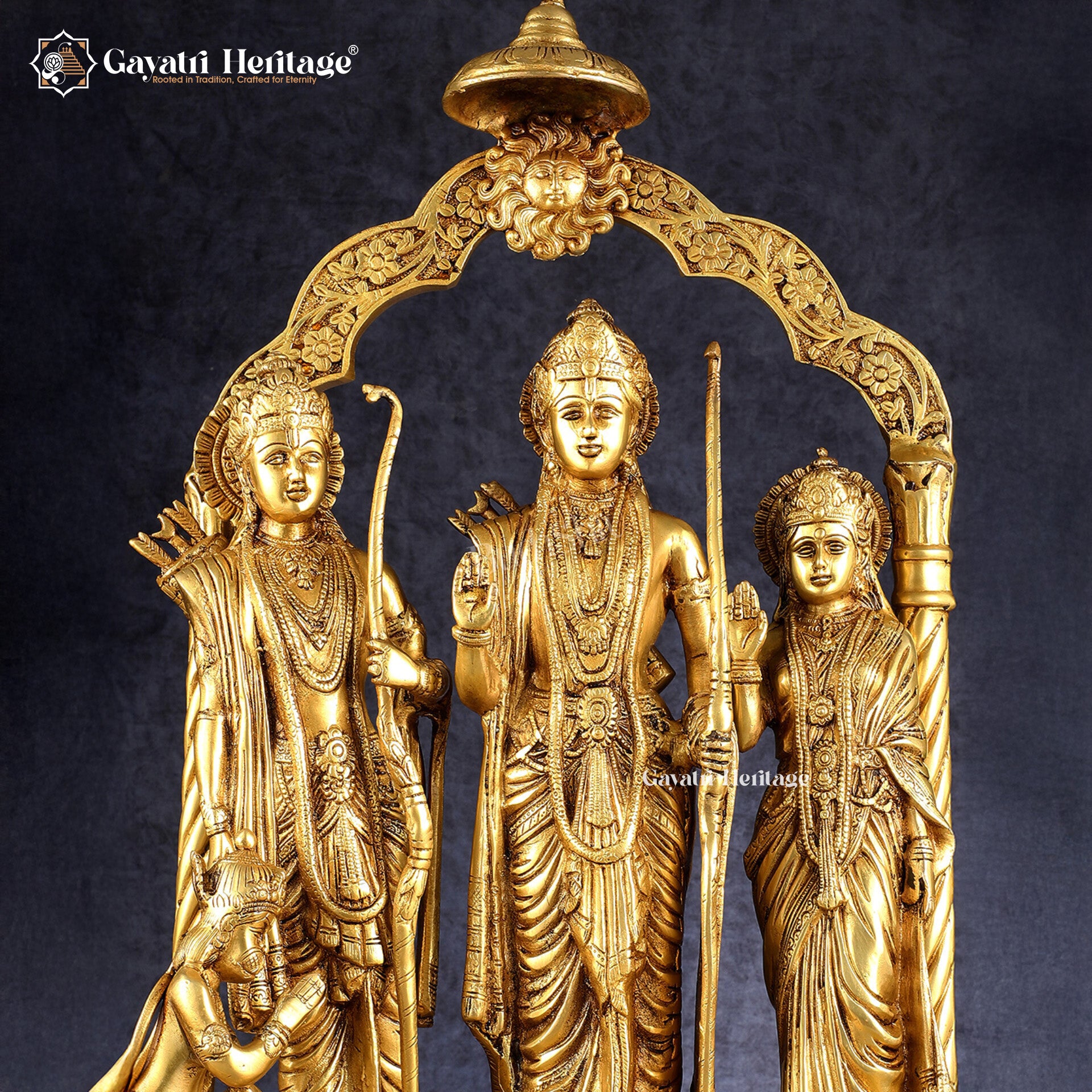 Brass Ram Darbar Statue – Divine Royalty in Brass | Gayatri Heritage