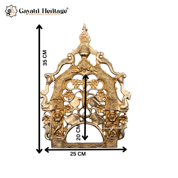 Brass Prabhavali Arch for Wall Decoration – Divine Frame of Elegance | Gayatri Heritage