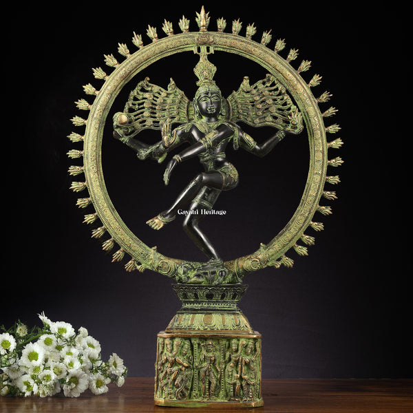 Brass Dancing Natrajan Sculpture – Symbol of Universal Rhythm | Gayatri Heritage