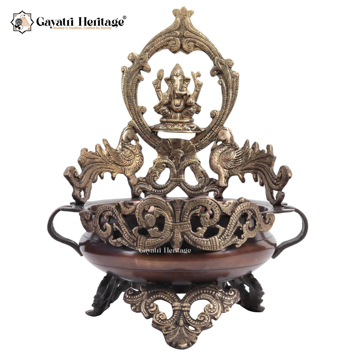 Brass Ganesh Urli – Divine Home Decor | Gayatri Heritage