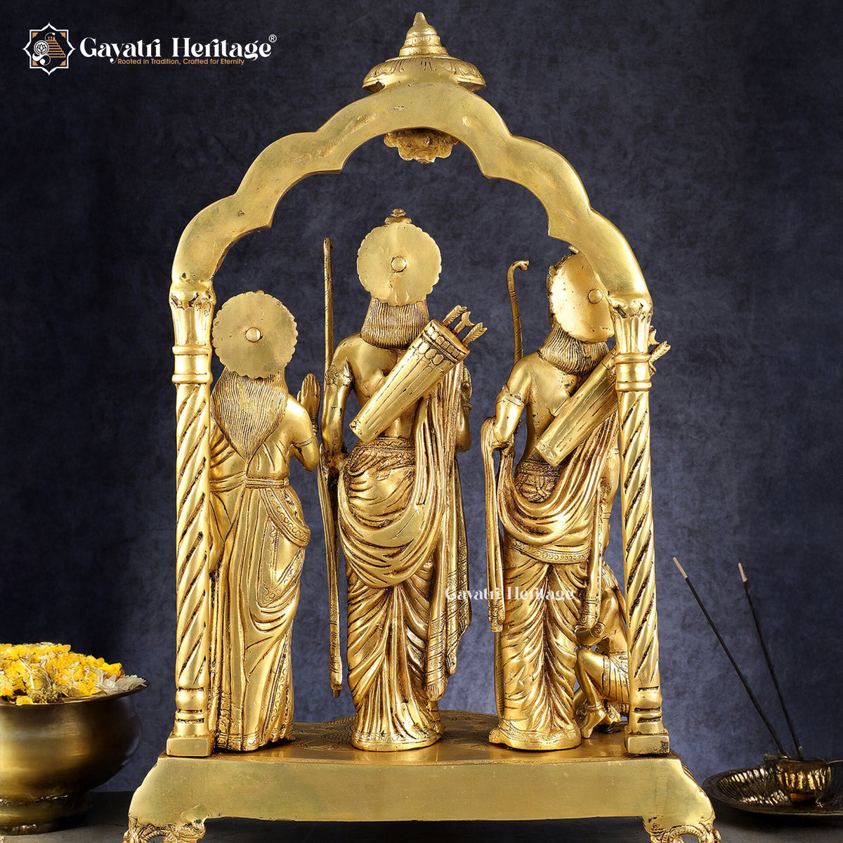 Brass Ram Darbar Statue – Divine Royalty in Brass | Gayatri Heritage