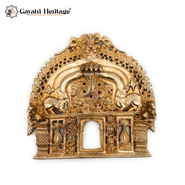 Brass Prabhavali Arch/Wall Decoration Art – Exquisite Spiritual Décor | Gayatri Heritage